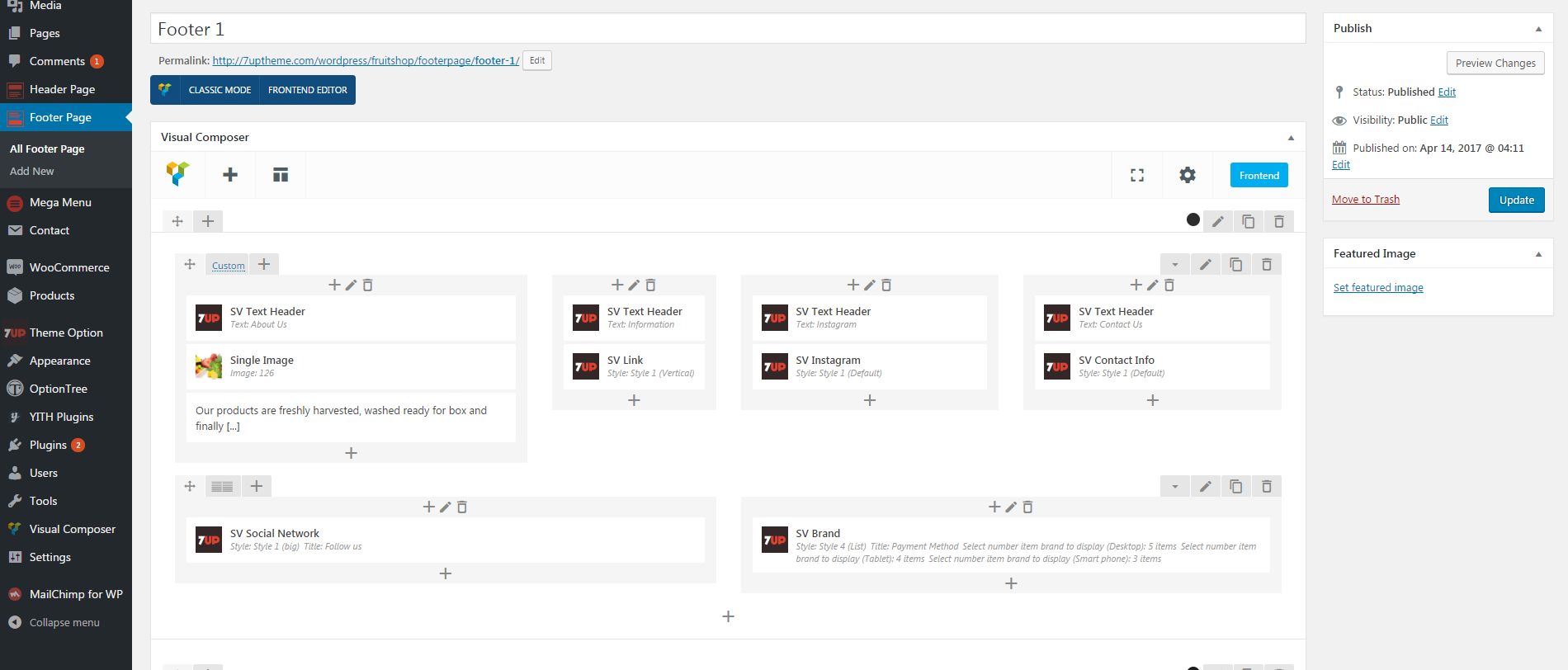 Edit Footer Page 1