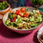 Chickpea garden salad